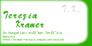 terezia kramer business card